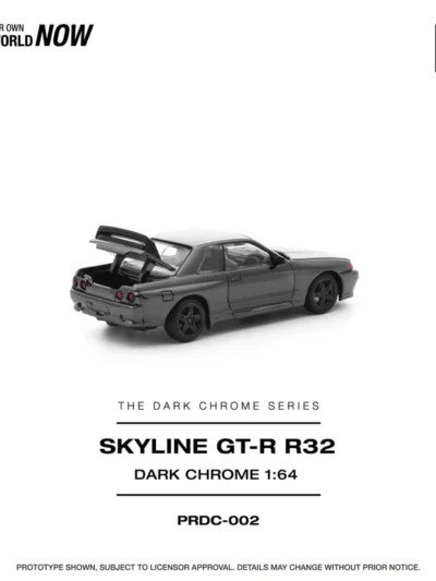 PRDC002 POP RACE 164 NISSAN R32 GT-R DARK CHROME