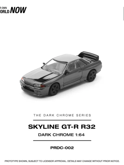 PRDC002 POP RACE 164 NISSAN R32 GT-R DARK CHROME