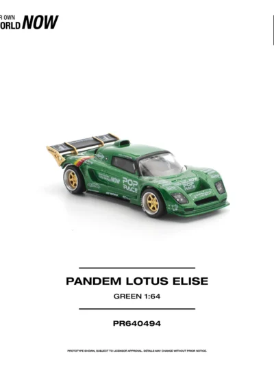 PR640494 POPRACE 1:64 PANDEM LOTUS ELISE - GREEN