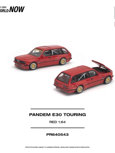 PR640543 POPRACE 1:64 PANDEM E30 TOURING - RED
