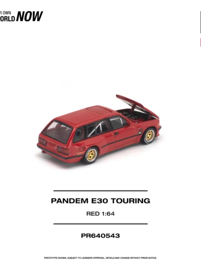 PR640543 POPRACE 1:64 PANDEM E30 TOURING - RED