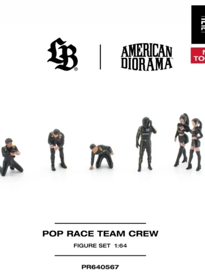 PR640567 POPRACE 1:64 POP RACE TEAM CREW (6 FIGURES)