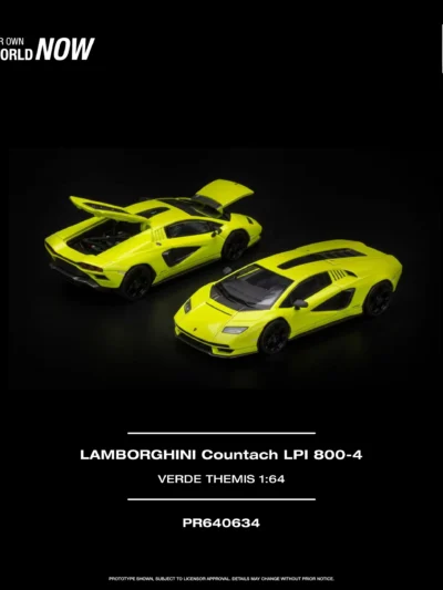 PR640634 POPRACE 1:64 LAMBORGHINI COUNTACH LPI 800-4 VERDE THEMIS
